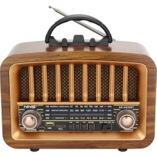 Buffer® Büyük Boy Taşınabilir USB Ile Şarj Olabilen Klasik Am/fm/sw Transistör Retro Tipi Klasik Radyo NS6639