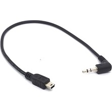 Açılı 3,5 Trs - Mini USB Kablosu, Hero3, Hero3+ ve Hero4 Için 90 Derece 3,5 mm Erkekten Mini 5 Pin Erkek Ses Kablosu (3,5 mm - Mini)