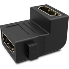 Alfais 4682 HDMI Dirsek Adaptörü Dişi Dişi L Çevirici 90 Derece Dönüştürücü