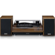 Lenco LS-100 - Bluetooth 5.0 Hi-Fi Pikap - Harici Hoparlör - 2 x 10 Watt Rms - Kayış Tahrikli - Otomatik Durdurma - Ahşap, 20 Watt Rms