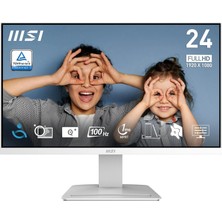 Msı 23.8" Pro MP2412W, Kurumsal Monitör, Fhd, 16:9 Flat, Va 100HZ 1ms Adaptive-Sync Beyaz