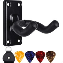 Xspring Gitar Tutucu, Gitar Duvara Montajlı Gitar Rafı, 4pcs Pick ile Gitar Askı Rafı, Gitar Duvara Montaj Askısı, Akustik Elektrik ve Bas Gitarlar Için Stand Gitar Askıları Kancaları