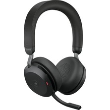 Jabra Evolve2 75 Kablosuz Pc Kulaklık, 8 Mikrofon Teknolojisi, Çift Köpük Stereo Kulaklık, Gelişmiş Aktif Gürültü Iptali, Usb-A Bluetooth Adaptörü ve Ms Takım Uyumluluğu, Siyah