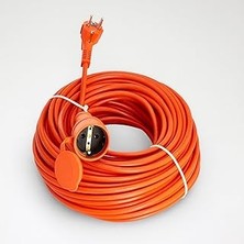 Seyyar Uzatma Kablosu 20 mt 3x1.5 mm Turuncu Renk Cca Elektrik Kablo Dayanıklı Prizli Kablo