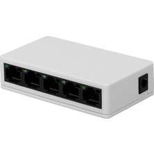 Apera Nr3 5 Port LED Işıklı Switch 100MBPS Ethernet Internet Dağıtıcı Ağ Hub Ev Ofis Için