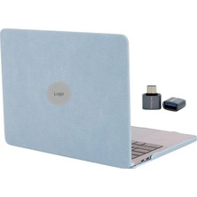 Mcstorey MacBook Air M1 Kılıfı A2337 Uyumlu 13.3 Inç Premium Süet Dokulu Kumaş Kaplama Hard Case A2179 A1932 Soft Touch Sert Koruyucu Kapak Çizilme Darbe Koruma Açık Mavi