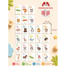 Moontime Alaçatı Ahşap Ingilizce Alfabe Kartları - Alfabe Ingilizce Eğitim Seti Ingilizce Öğrenme Kartları Montessori