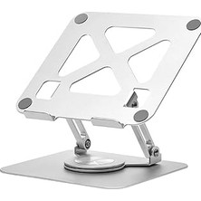Coverzone Taşınabilir Katlanabilir Folding Alüminyum Notebook Stand Alüminyum Ayarlanabilir Açı ve Katlanabilir Portatif Rahat Kullanım 11 Inç 17 Inç Dizüstü Bilgisayar ve Laptop Stant | X2