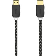 Hs HDMI Ethernet, Altın Uç, Örgü Kablo, Siyah, 1.5