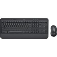 Logitech Signature MK650 Multi-Device Bolt Alıcılı Bluetooth Kablosuz Klavye ve Mouse Seti Türkçe Q - Siyah
