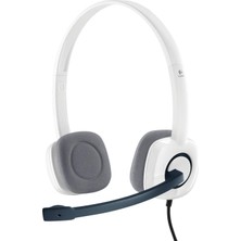 Logitech H150 Kablolu Stereo Kulak Üstü Mikrofonlu Kulaklık, Mikrofon ve Ses Çıkışı Için Ayrı Bağlantı, Kablo Üzeri Kontrol Özelliği, Beyaz