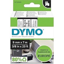Renas Store Dymo S0720680, D1 Yedek Şerit (9 mm x 7 Mt), Beyaz/siyah (40913)