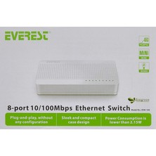 Everest ESW-108 8 Port 10/100MBPS Ethernet Switch Hub