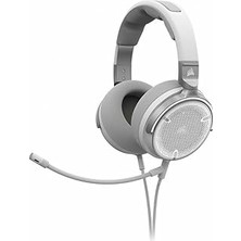 Corsair Virtuoso Pro Açık Oyun Kulaklığı Kablolu – Tek Yönlü Mikrofon Çıkarılabilir – 50 mm Grafen Iletkenler, Frekans Tepkisi 20 Hz – 40 Khz – Beyaz