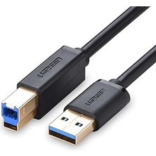 Ugreen Usb-A 3.0 & Usb-B 3.0 Yazıcı Kablosu, 1 Metre, Siyah