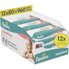 Pampers Sensitive Bebek Islak Havlu 12 Paket 960 Yaprak