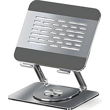 Coverzone Taşınabilir Katlanabilir Folding Alüminyum Notebook Stand Alüminyum Ayarlanabilir Açı ve Katlanabilir Portatif Rahat Kullanım 11 Inç 17 Inç Dizüstü Bilgisayar ve Laptop Stant | L98C