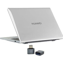 Huawei Matebook x Pro 14 Kılıf Uyumlu Kristal Parlak Şeffaf Sert Hard Case Ince Hafif Parmak Izi Bırakmaz Koruma 2022-2024 Şeffaf