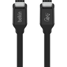 Belkin Usb4 USB C - USB C Kablosu 2,6 Ft (100 W'a Kadar Güç Sağlama, 40 Gb/sn Veri Aktarım Hızı ve Thunderbolt 3, USB 3.2 ve Daha Fazlası ile Geriye Dönük Uyumluluk ile USB If Sertifikalı)
