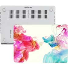 Mcstorey MacBook Air 13 Inç Kılıf A2337 M1 A2179 A1932 Uyumlu Mat Sert Kapak Uv Baskılı Modern Desenli Koruyucu Hard Case Ince Hafif Laptop Kılıfı Pembe