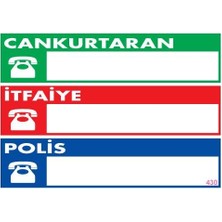 Shopwave Acil Durum Telefon Levhası 25X35 KOD:430