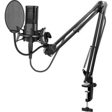Coverzone Yanmai Bilgisayar Standlı Mikrofon Profesyonel Podcast Mikrofon Kiti Tak Çalıştır USB Kablolu Pc Dizüstü Bilgisayar Için Vlog Canlı Yayın (Micpro X2)