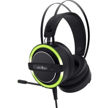 Jamesdonkey James Donkey 711 Siyah 7.1 Surround Gaming Kulaklık Neodimyum 50MM Sürücüler 112DB Hassas Mikrofon -43DB Yeşil LED Aydınlatmalı Manuel + Yazılımla Ses Kontrol USB Bağlantı