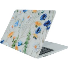 Mcstorey MacBook Air 13 Inç Kılıf A1369 A1466 Uyumlu Çiçek Desenli Hard Case Sert Koruyucu Kapak Printed Floral Laptop Kılıfı 2010-2017 Sarı