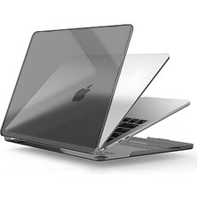 Minesk MacBook Air 13,6 ile Uyumlu M5 (A3449) M4 (A3240) M3 (A3113) M2 (A2681) Polikarbonat Sert Koruyucu Çizilme ve Darbe Önleyici Kılıf (Siyah Şeffaf, 13.6 Inç 2022-26)