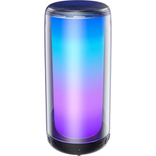 Lecoo RS13 Kablosuz 5W Rgb Aydınlatmalı Bluetooth/usb/sd Kart Girişi, 10M Kullanım Alanı, Şeffaf Dış Tasarım, Stereo Taşınabilir Hoparlör Siyah
