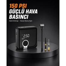 Ototechparca Dijital Ekranlı Diyafram Tip Kompresör 150 Psı Güçlü Motorlu