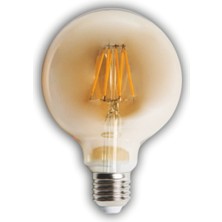 Semel 1 Adet Cata Ct 4286 Glop LED Rustik Ampul 6W Amber Işık E27 Duy