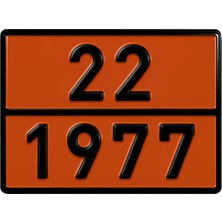 Metal 40X30 cm Levha (1 Adet) 22-1977 Likit Azot Uyarı Levhası Alüminyum Taşımacılık Tehlikeli Madde
