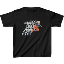 Tarz Yeri Çocuk Unisex Baskılı T-Shirt - Siyah