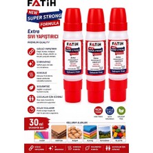 Artlantis Sıvı Yapıştırıcı Çift Uçlu Şeffaf 30ML 3 Adet Fatih Çift Taraflı Uhu Kağıt Karton Yapıştırıcısı Okul Büro Ofis