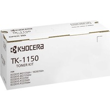 Kyocera TK-1150 Orijinal Toner Kartuşu Siyah 1T02RV0NL0. Ecosys M2135DN, Ecosys M2635DN, Ecosys M2735DW, Ecosys P2235DN, Ecosys P235DW ile Uyumlu