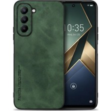 Zipax Infinix Hot 70 Uyumlu Kılıf Deri Görünümlü Şık Tasarım Hlt-Hide