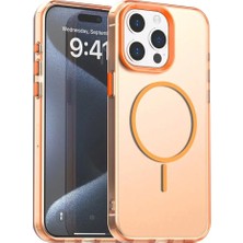 Zipax Apple iPhone 15 Pro Max Uyumlu Kılıf Renkli Kenarlı Magesafe Özellikli Hlt-Colour