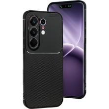 Zipax Tecno Camon 50 Pro 5g Uyumlu Kılıf Soft Karbon Görünüm Esnek Silikon Azn-Negro