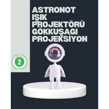 Pazarcan Astronot Tasarımlı Gün Batımı Efektli Şarjlı LED Lamba