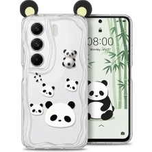 Zipax Tecno Camon 40 Uyumlu Kılıf Desenli Kulaklı Kapak Hlt-What