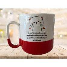 Moontime Alaçatı Sana Iyi Ki Doğdun Demem Için Doğum Günün Olmasına...yazılı Mochi Cat Baskılı Pro Iki Renkli Kupa