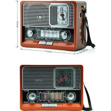 Pazarcan Nostaljik Radyo Taşınabilir Bağlantılı Hoparlör Radyo