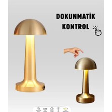 Pazarcan USB Şarjlı Dokunmatik LED Masa Lambası – 3 Renk Modu & Dimmer