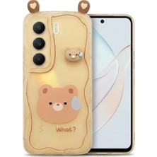 Zipax Vivo Y29 Uyumlu Kılıf Desenli Kulaklı Kapak Hlt-What