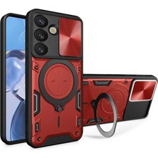 Zipax Samsung Galaxy S25 Uyumlu Kılıf Darbe Emici Kamera Korumalı Standlı Hlt-Armor