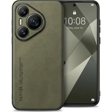 Zipax Huawei Pura 70 Pro Uyumlu Kılıf Deri Görünümlü Şık Tasarım Hlt-Hide