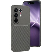 Zipax Tecno Camon 50 Pro 5g Uyumlu Kılıf Soft Karbon Görünüm Esnek Silikon Azn-Negro