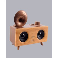 Freedom Storee Çift Hoparlörlü Retro Bluetooth Speaker 1800MAH Bataryalı Aux USB Sd Kartlı