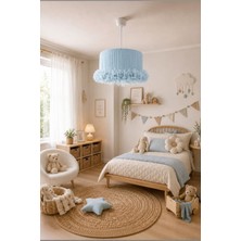 Elizim Home Lighting Lalina Tütü Avize – Çocuk ve Bebek Odası Balerin Açık Mavi Tül Sarkıt Avize
